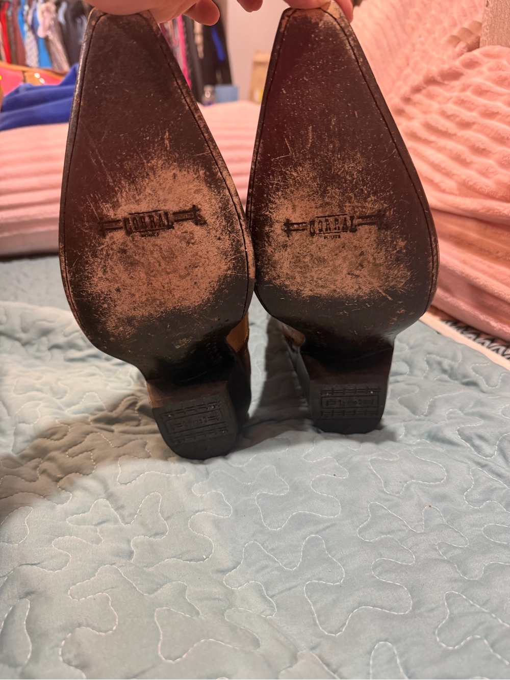 Cognac-Brown Harness & Studs Western Boot - Size 10 - Picture 4 of 6